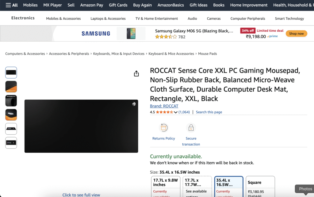Roccat Sense Core XXL